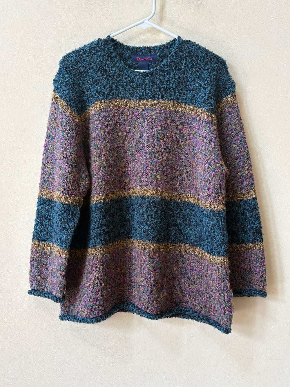 Vintage Denim & Co Striped Wool Blend Sweater